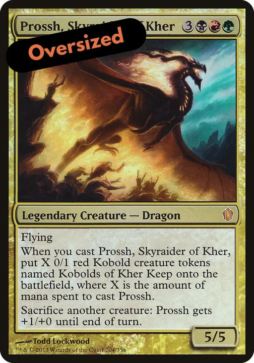 Prossh Skyraider of Kher (Oversized) [Commander 2013 Oversized] - MTG Single