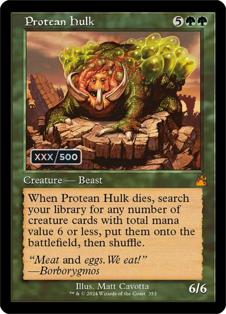 Protean Hulk (Retro) (Serialized) [Ravnica Remastered] - MTG Single