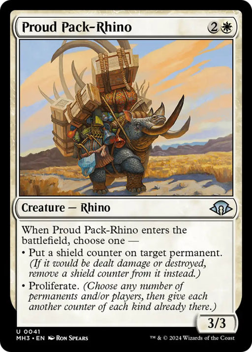 Proud Pack-Rhino [Modern Horizons 3] - MTG Single