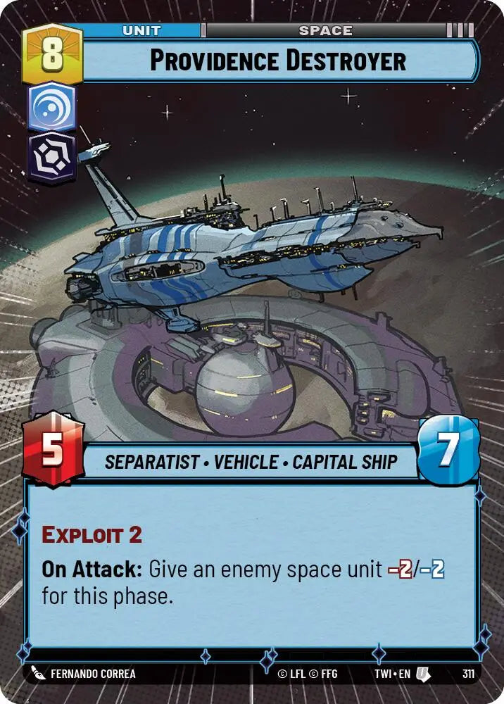 Providence Destroyer (Hyperspace) (311) [Twilight of the Republic] - Star Wars: Unlimited Single