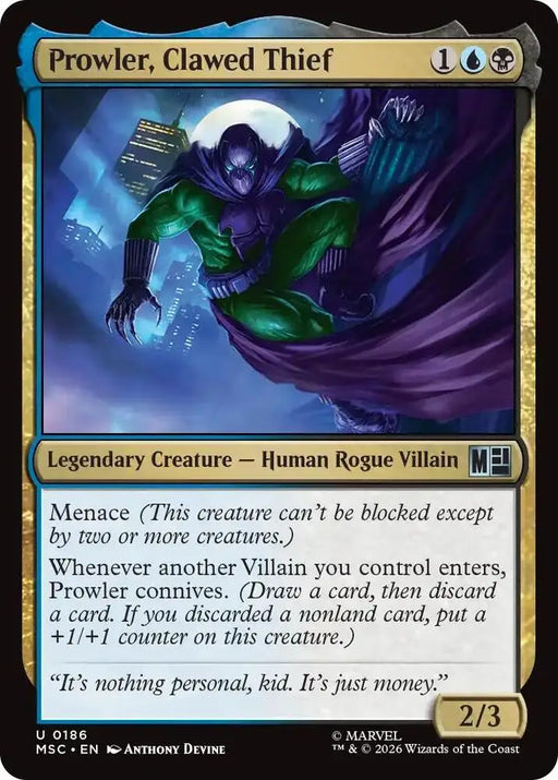 Prowler, Clawed Thief (Surge Foil) (186) [Marvel Super Heroes Commander]