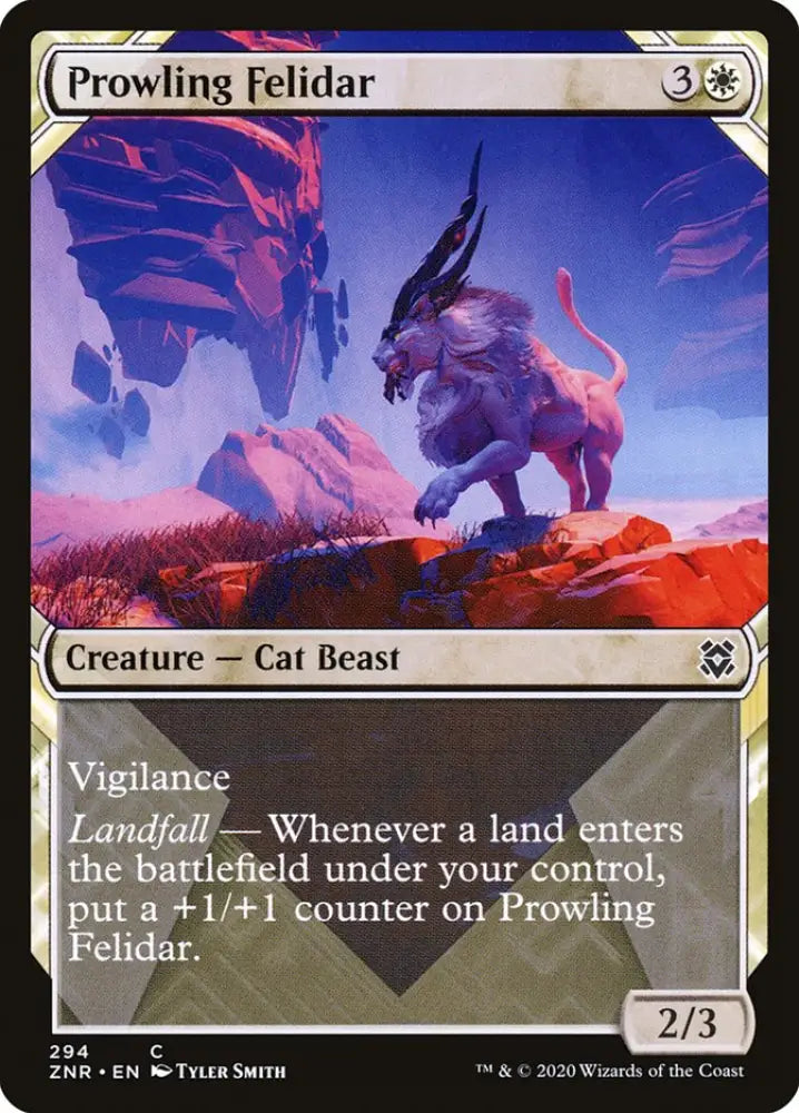 Prowling Felidar (Showcase) [Zendikar Rising] - MTG Single