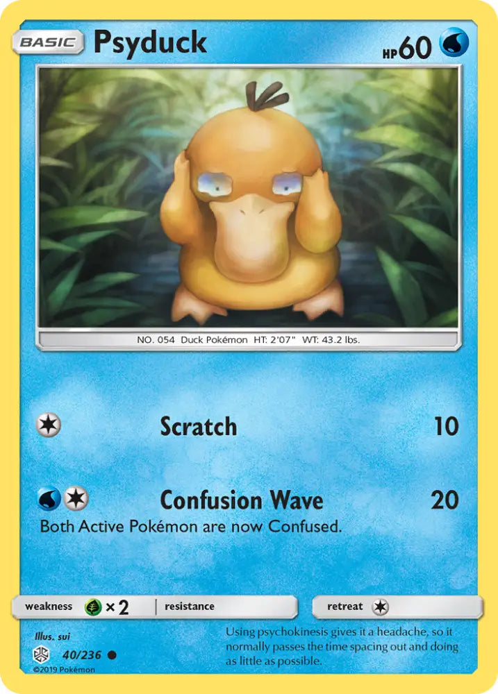 Psyduck (40/236) [Sun & Moon: Cosmic Eclipse] - Pokemon Single