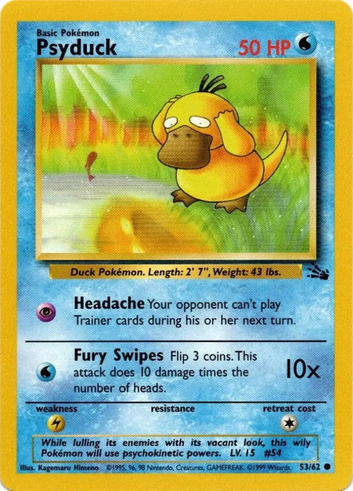 Psyduck (53/62) [Fossil Unlimited] - Pokemon Single