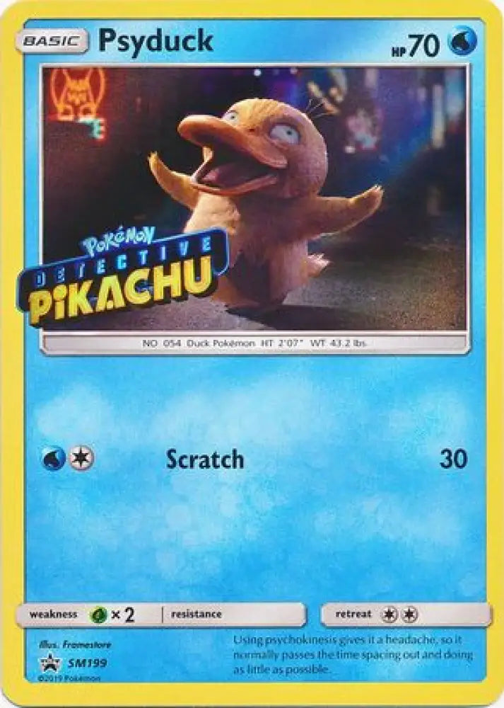 Psyduck Detective (SM199) (Pikachu Stamped) [Sun & Moon: Black Star Promos] - Pokemon Single