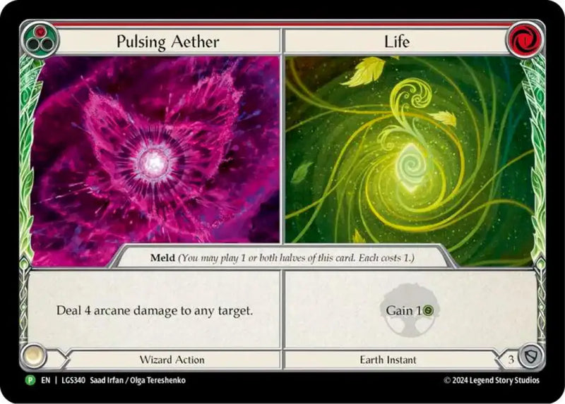 Pulsing Aether // Life [LGS340] (Promo) Cold Foil - Flesh And Blood Single