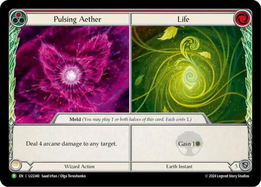 Pulsing Aether // Life [LGS340] (Promo) Cold Foil - Flesh And Blood Single