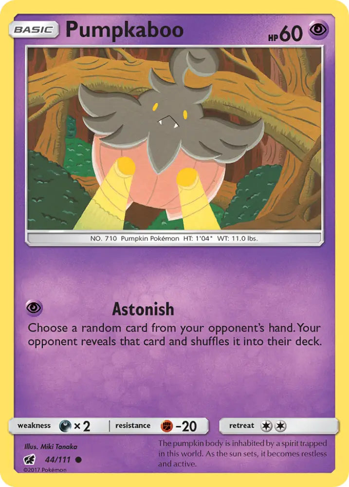 Pumpkaboo (44/111) [Sun & Moon: Crimson Invasion] - Pokemon Single