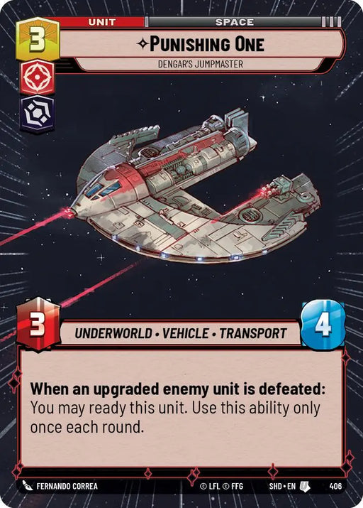 Punishing One - Dengar’s Jumpmaster (Hyperspace) (406) [Shadows of the Galaxy] - Star Wars: Unlimited Single
