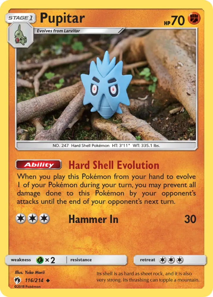 Pupitar (116/214) [Sun & Moon: Lost Thunder] - Pokemon Single