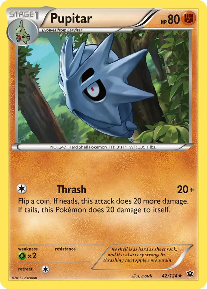 Pupitar (42/124) [XY: Fates Collide] - Pokemon Single