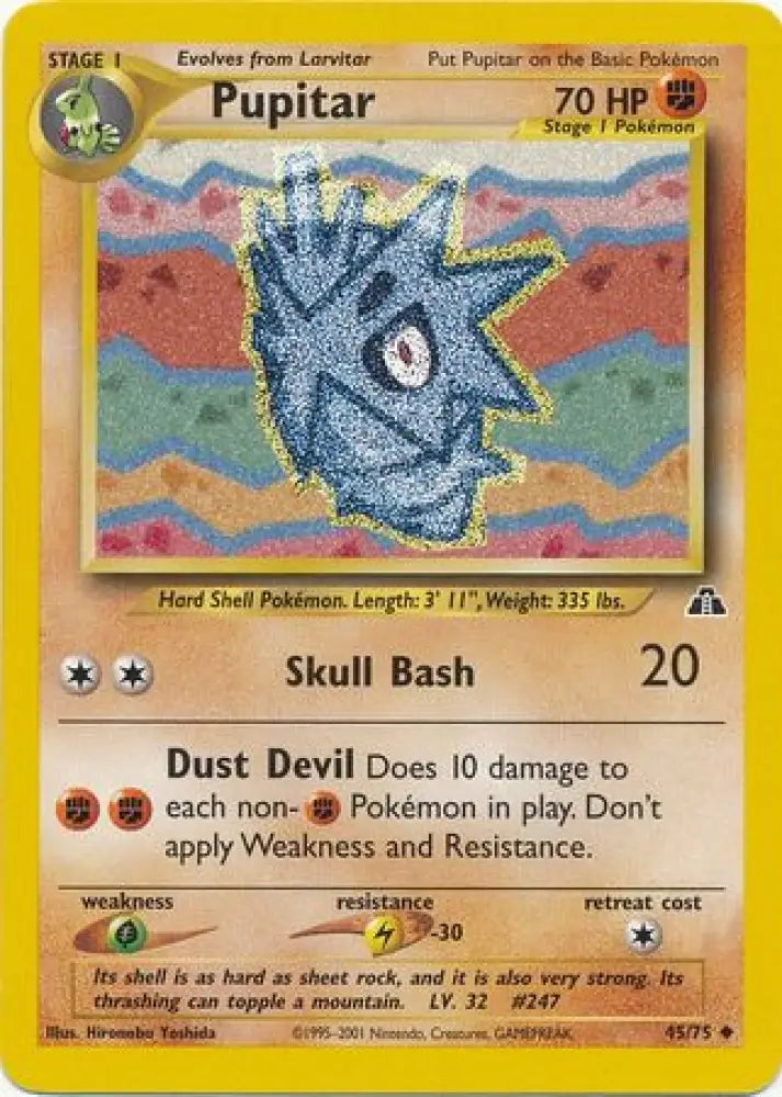 Pupitar (45/75) [Neo Discovery Unlimited] - Pokemon Single