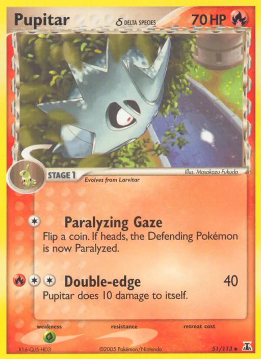 Pupitar (51/113) (Delta Species) [EX: Delta Species] - Pokemon Single