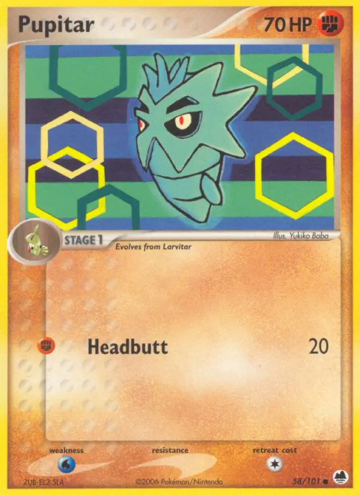 Pupitar (58/101) [EX: Dragon Frontiers] - Pokemon Single