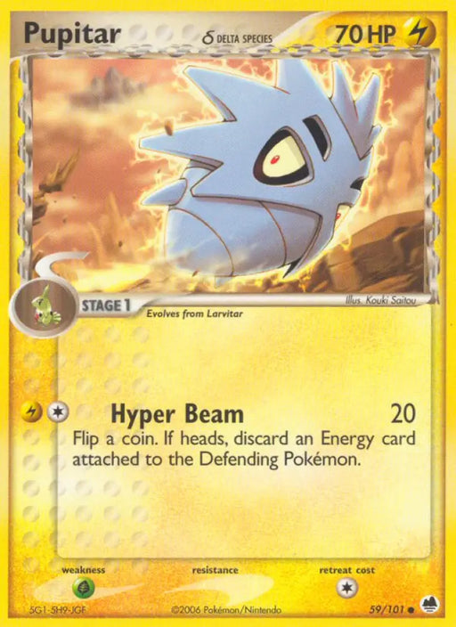Pupitar (59/101) (Delta Species) [EX: Dragon Frontiers] - Pokemon Single
