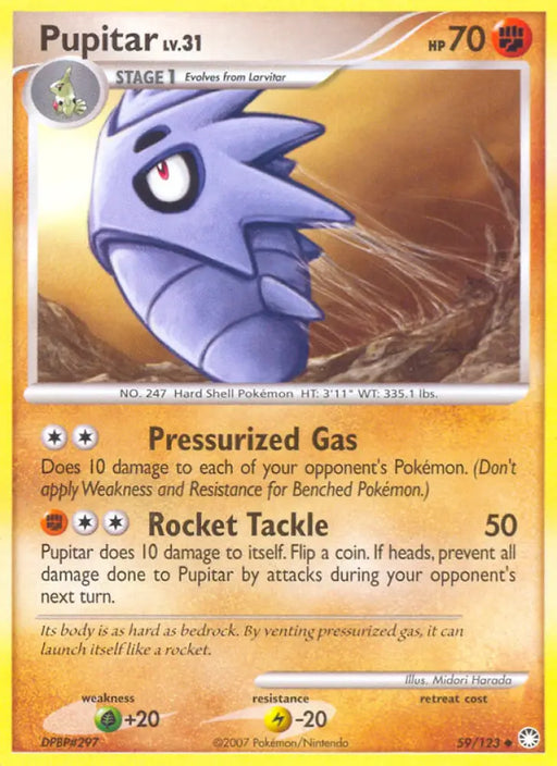 Pupitar (59/123) [Diamond & Pearl: Mysterious Treasures] - Pokemon Single