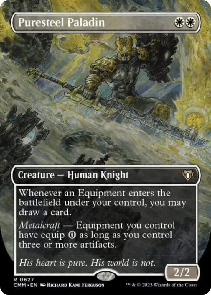 Puresteel Paladin (Borderless Alternate Art) [Commander Masters] - MTG Single