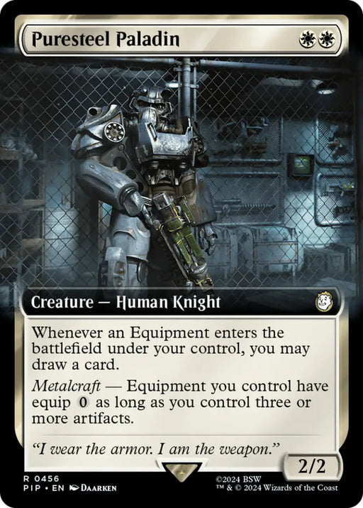 Puresteel Paladin (Extended Art) [Fallout] - MTG Single