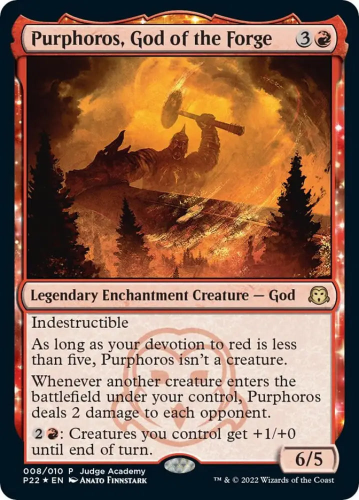 Purphoros God of the Forge [Judge Gift Cards 2022] - MTG Single