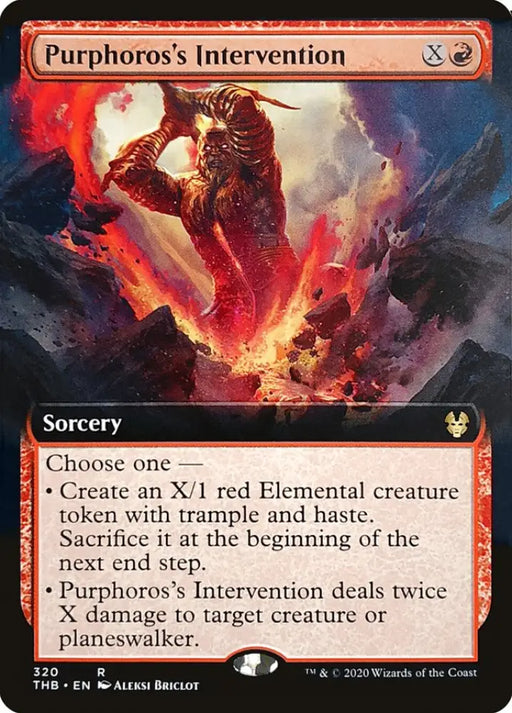 Purphoros’s Intervention (Extended Art) [Theros Beyond Death] - MTG Single
