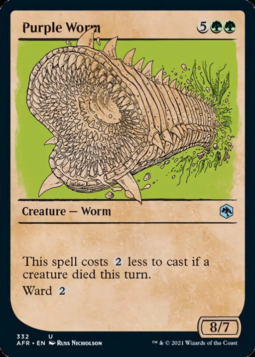 Purple Worm (Showcase) [Dungeons & Dragons: Adventures in the Forgotten Realms] - MTG Single
