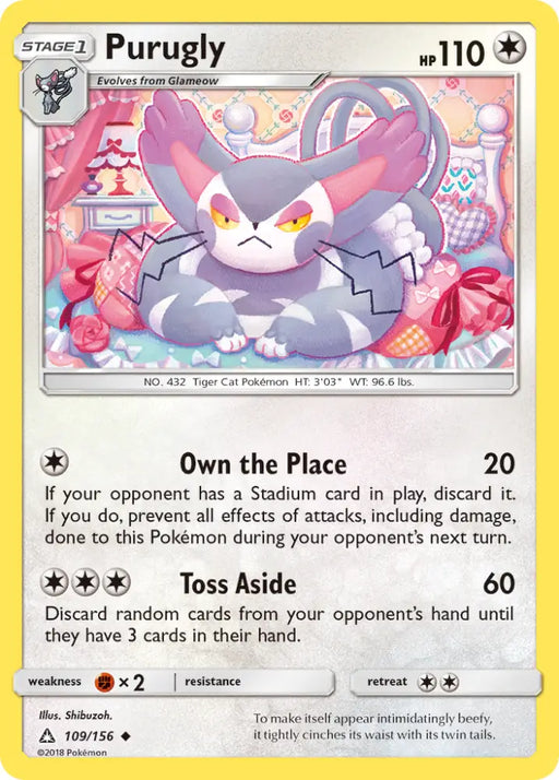 Purugly (109/156) [Sun & Moon: Ultra Prism] - Pokemon Single