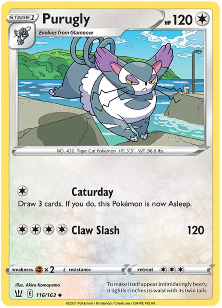 Purugly (116/163) [Sword & Shield: Battle Styles] - Pokemon Single
