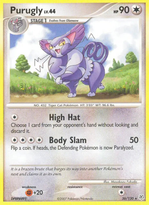 Purugly (36/130) [Diamond & Pearl: Base Set] - Pokemon Single
