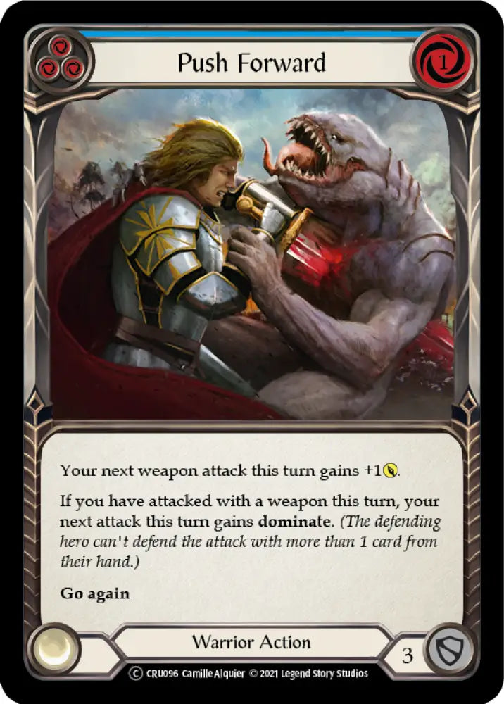 Push Forward (Blue) [Crucible of War Unlimited] Unlimited Rainbow Foil - Flesh And Blood Single