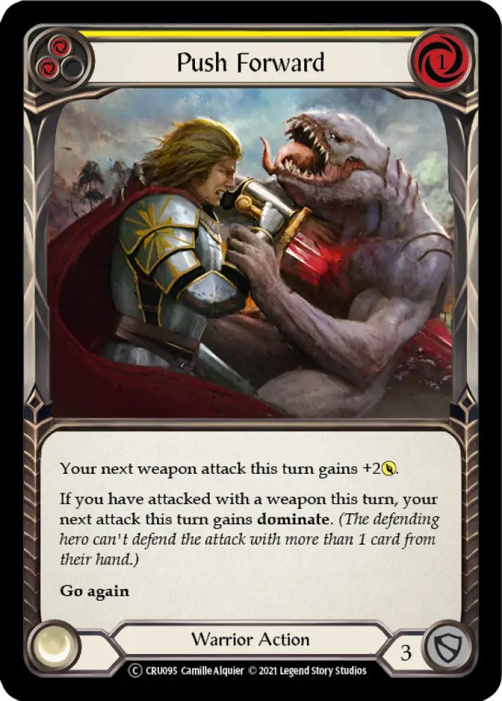 Push Forward (Yellow) [Crucible of War Unlimited] Unlimited Rainbow Foil - Flesh And Blood Single