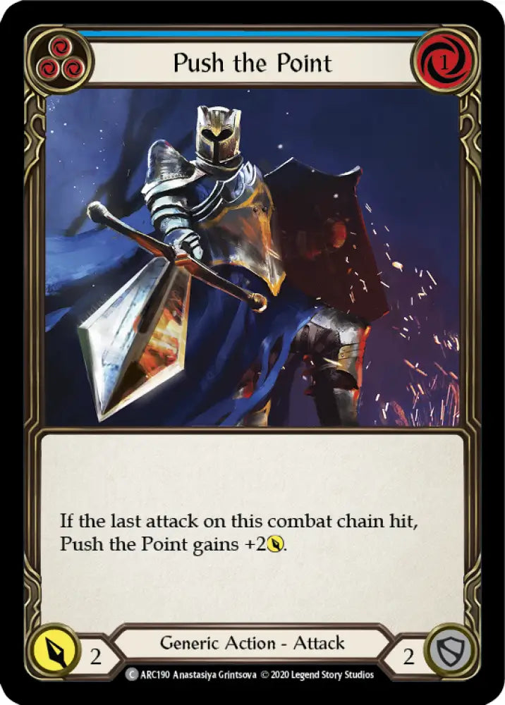 Push the Point (Blue) [Arcane Rising Unlimited] Unlimited Rainbow Foil - Flesh And Blood Single