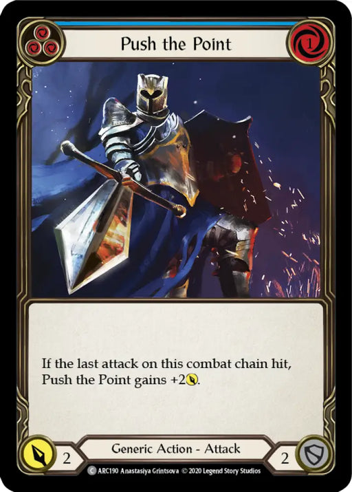 Push the Point (Blue) [Arcane Rising Unlimited] Unlimited Rainbow Foil - Flesh And Blood Single