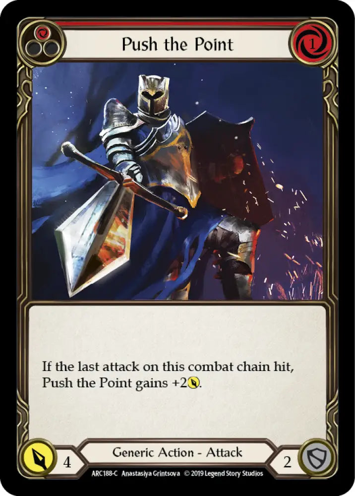 Push the Point (Red) [Arcane Rising 1st Edition] 1st Edition Normal - Flesh And Blood Single