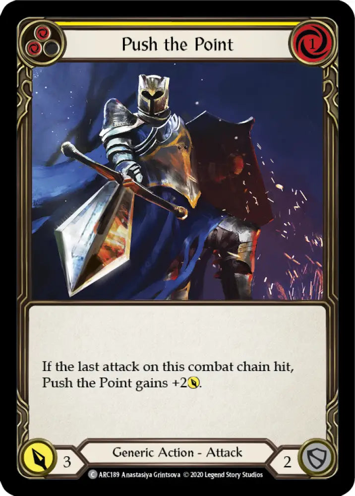 Push the Point (Yellow) [Arcane Rising Unlimited] Unlimited Rainbow Foil - Flesh And Blood Single
