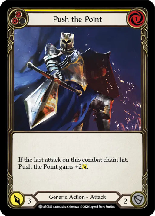 Push the Point (Yellow) [Arcane Rising Unlimited] Unlimited Rainbow Foil - Flesh And Blood Single
