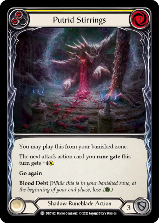 Putrid Stirrings (Yellow) [Dusk Till Dawn] Rainbow Foil - Flesh And Blood Single