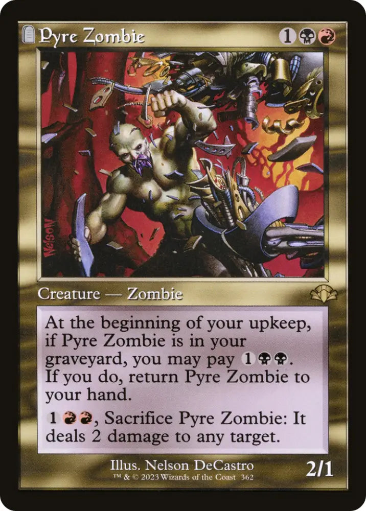 Pyre Zombie (Retro) [Dominaria Remastered] - MTG Single