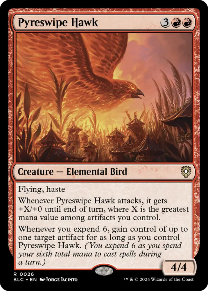 Pyreswipe Hawk [Bloomburrow Commander] - MTG Single