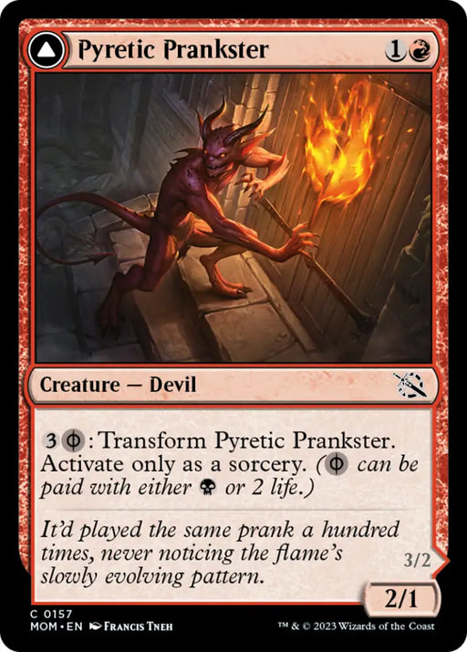 Pyretic Prankster // Glistening Goremonger [March of the Machine] - MTG Single