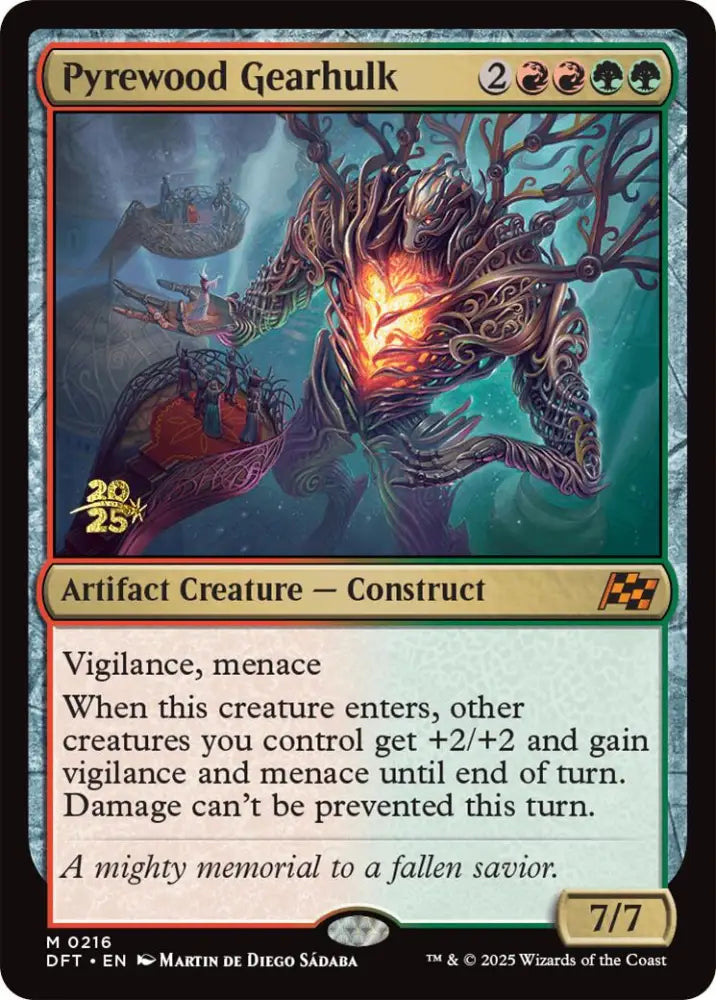Pyrewood Gearhulk [Aetherdrift Prerelease Promos] - MTG Single
