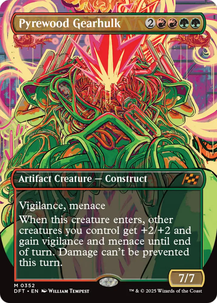 Pyrewood Gearhulk (Borderless) [Aetherdrift] - MTG Single