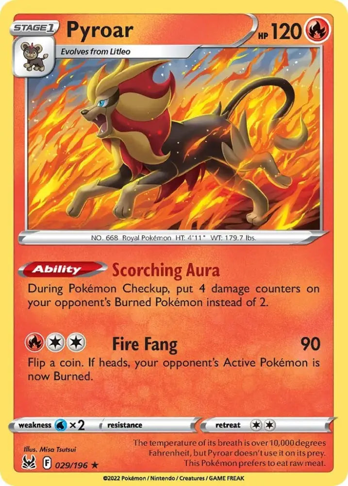 Pyroar (029/196) [Sword & Shield: Lost Origin] - Pokemon Single