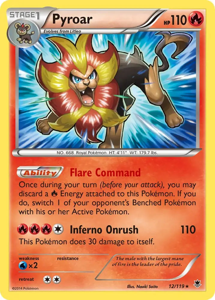 Pyroar (12/119) (Theme Deck Exclusive) [XY: Phantom Forces] - Pokemon Single