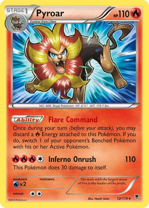 Pyroar (12/119) (Theme Deck Exclusive) [XY: Phantom Forces] - Pokemon Single