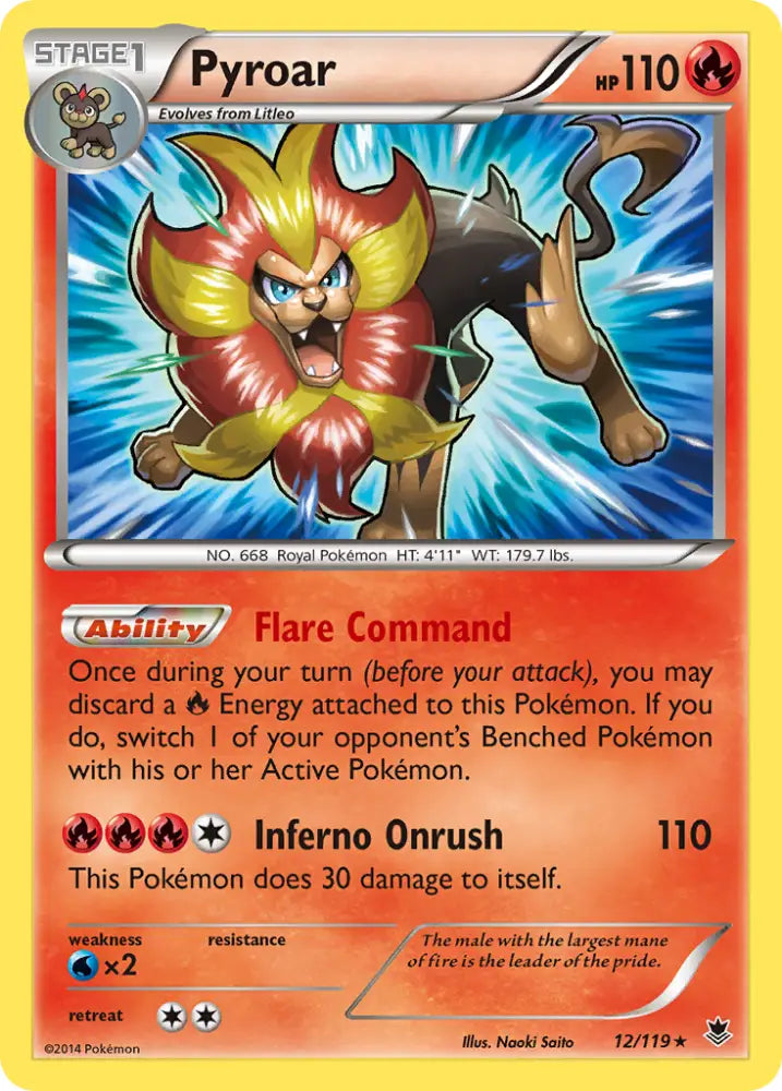 Pyroar (12/119) [XY: Phantom Forces] - Pokemon Single