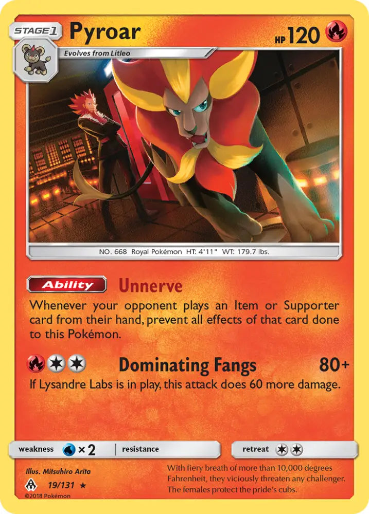 Pyroar (19/131) [Sun & Moon: Forbidden Light] - Pokemon Single