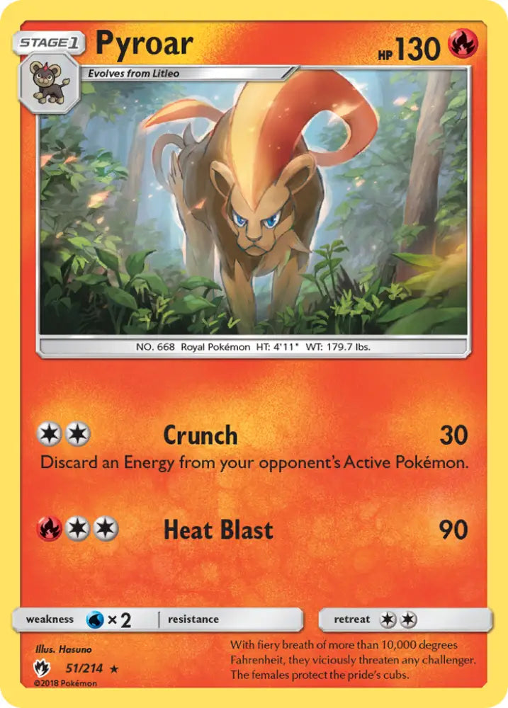 Pyroar (51/214) [Sun & Moon: Lost Thunder] - Pokemon Single