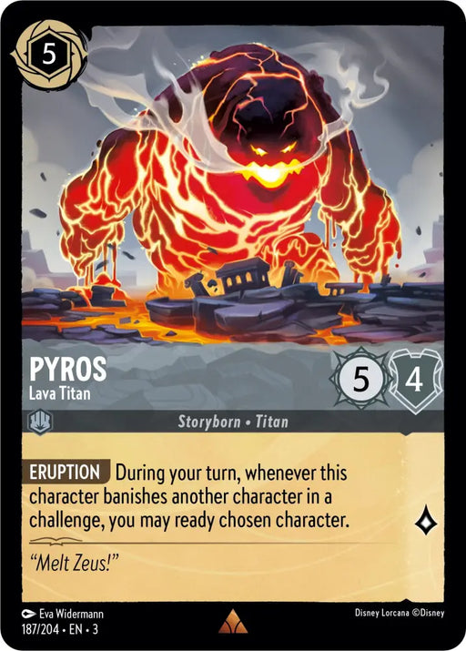 Pyros - Lava Titan (187/204) [Into the Inklands] - Lorcana Single