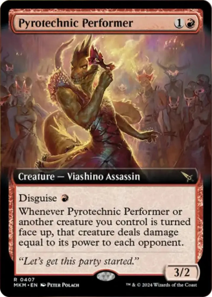 Pyrotechnic Performer (Extended Art) [Murders at Karlov Manor] - MTG Single