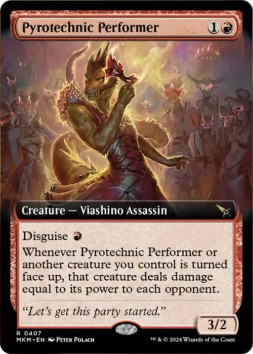 Pyrotechnic Performer (Extended Art) [Murders at Karlov Manor] - MTG Single